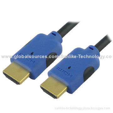 HDMI Cables with Double Color Molding, 24K Gold-plated Connector